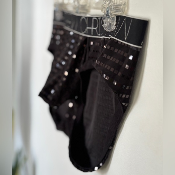 NWT Andrew Christian black and silver metallic pouch brief underwear Size XL - Picture 3 of 5